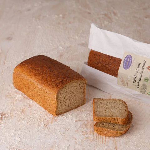 Bio Reisbrot mit Flohsamenschalen glutenfrei 600g