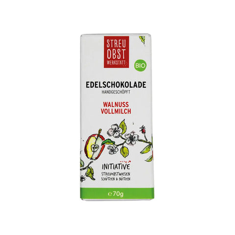 Bio Edelschokolade Walnuss Vollmilch