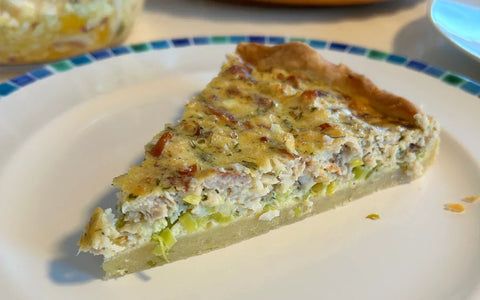 Köstliche Quiche mit Räucherfisch & Lauch