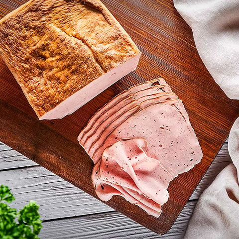 Bio Leberkäse geschnitten
