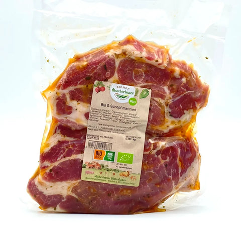 Bio Grill-Schopf vom Freilandschwein mariniert - 2 Stück